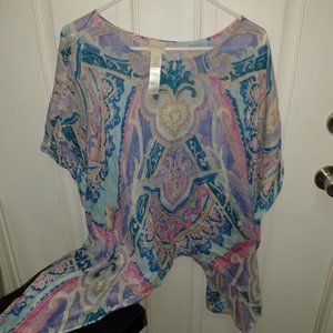 Chico's Linen, Pastel Tunic style top - Size S/M